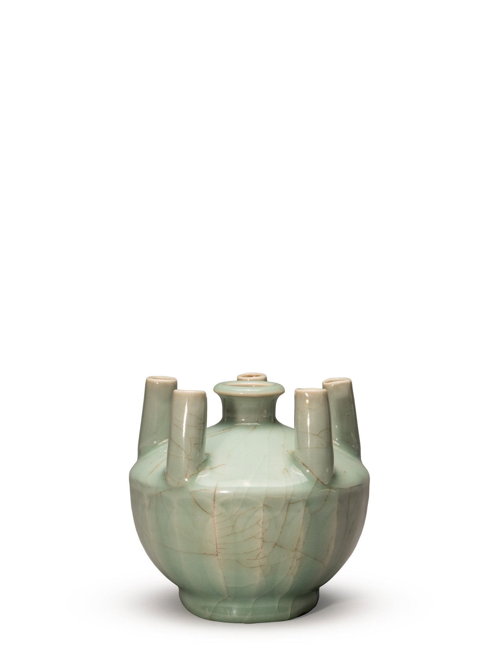 A 'LONGQUAN' FIVE-SPOUTED JAR (1 of 4)