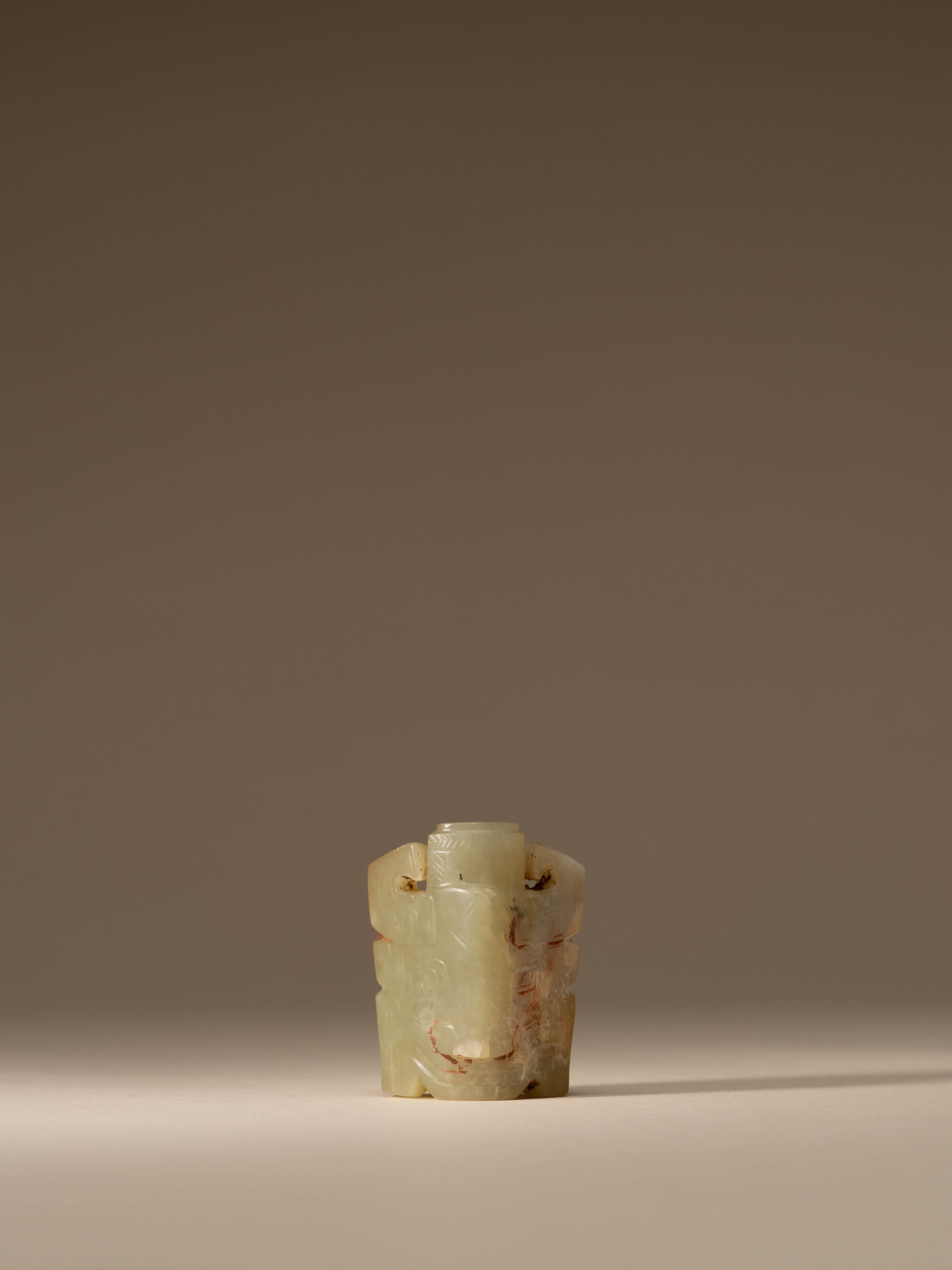 A JADE 'MASK' TUBE (1 of 6)