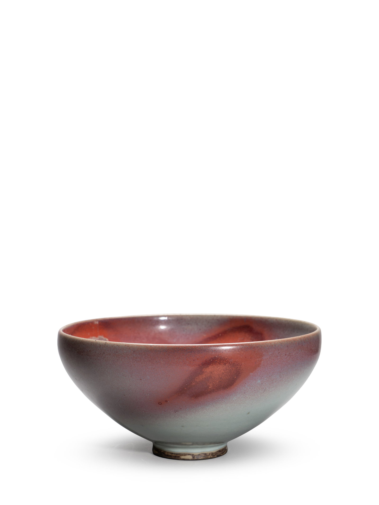 A PURPLE-SPLASHED BLUE-GLAZED BOWL: 年代(Age):JIN(1115-1234 A.D.) 。尺寸(Size):19.2 cm Diameter, 9.4 cm Height。