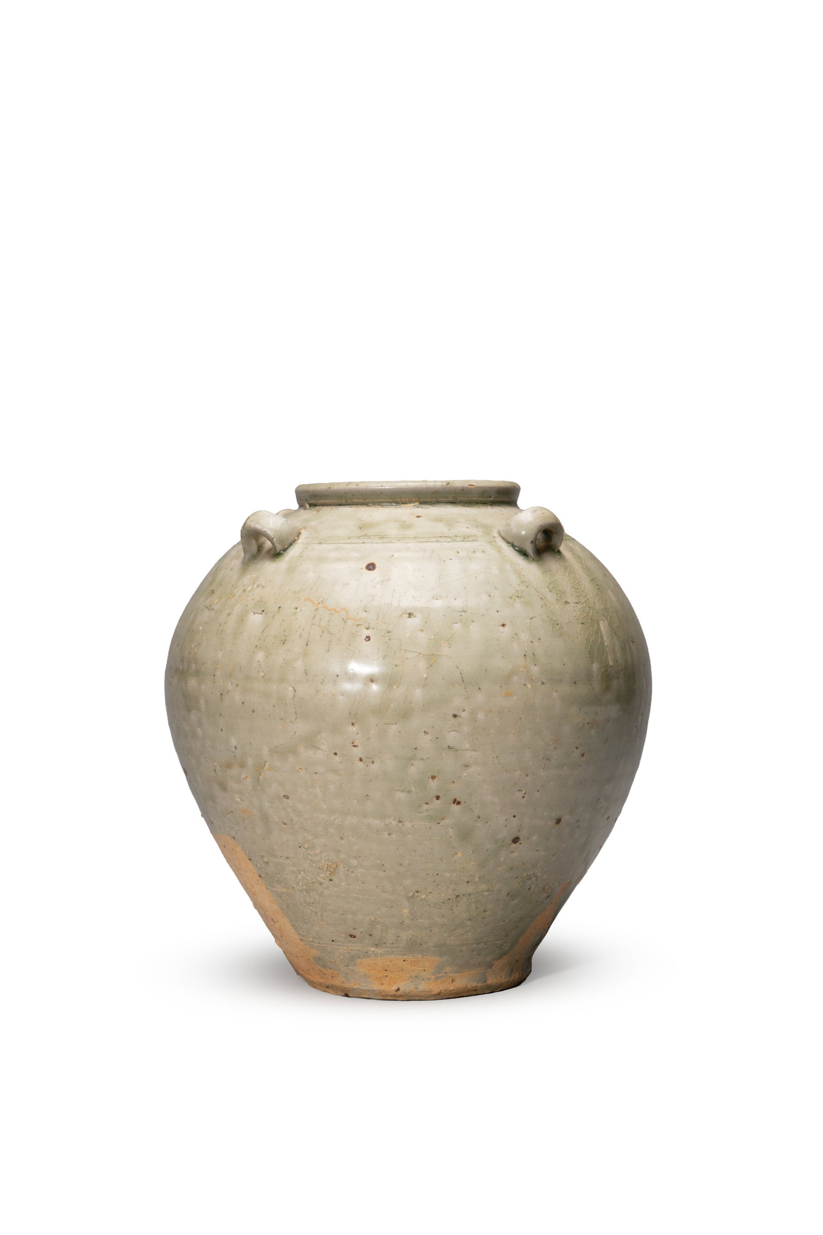 A 'YUE' CELADON-GLAZED JAR (1 of 6)