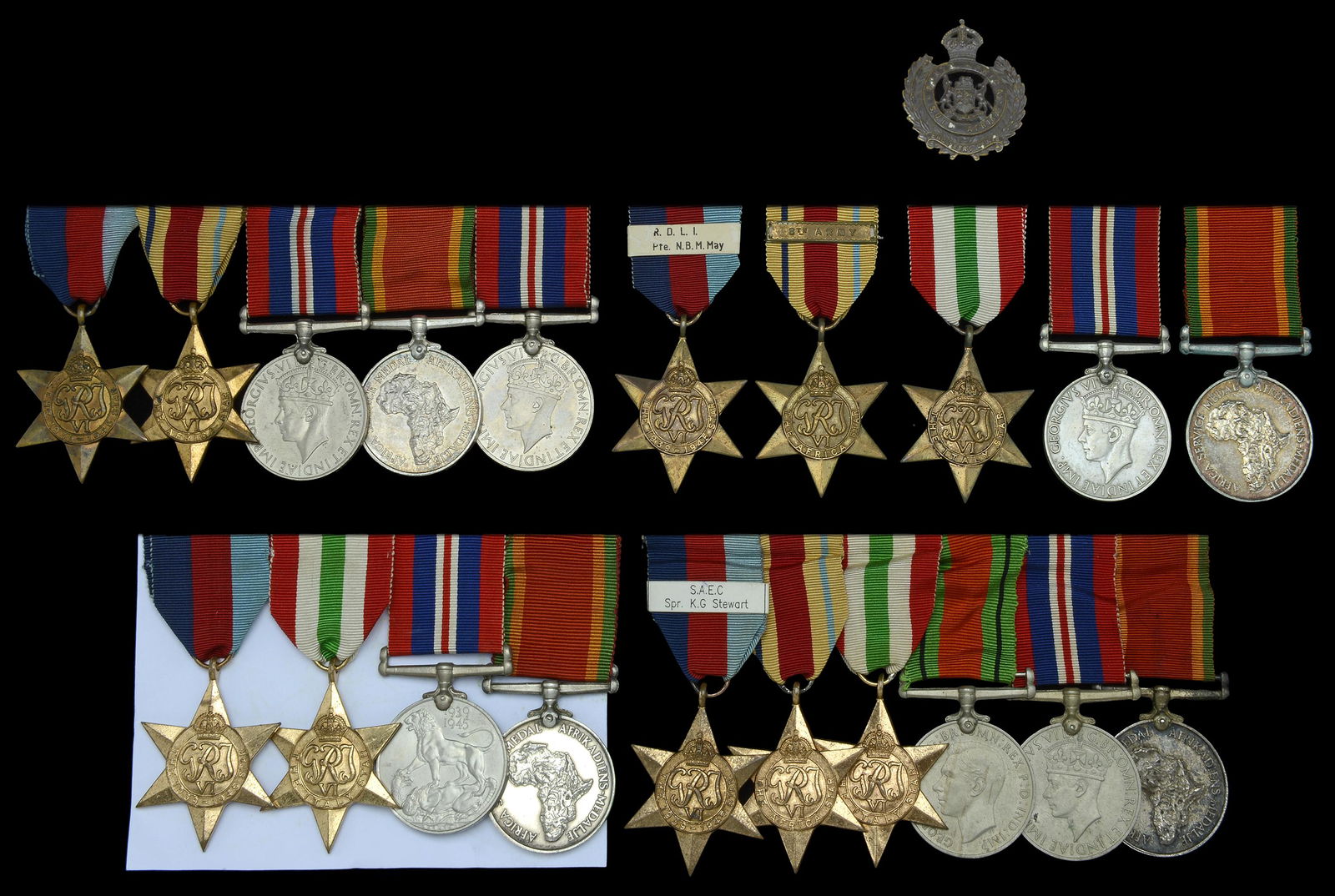 Campaign Groups and Pairs: Four: Z. B. J. van Dyk, South African Forces 1939-45 Star; Africa Star; War Medal 1939-45; Africa Service Medal, all officially impressed â€˜100690 Z. B. J. Van Dykâ€™; together with a duplic
