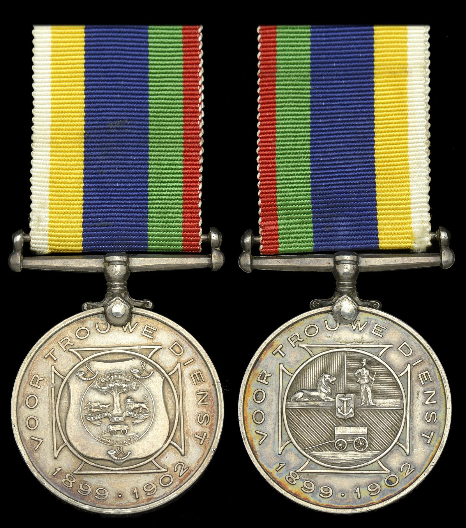 Single Campaign Medals: Anglo-Boer War Decoration for Loyal Service 1899-1902 (Dekoratie voor Troue Dienst), (Veldkornet J. F. Van Graan.) suspension tightened, otherwise very fine £500-£700---Provenance: Sotheby