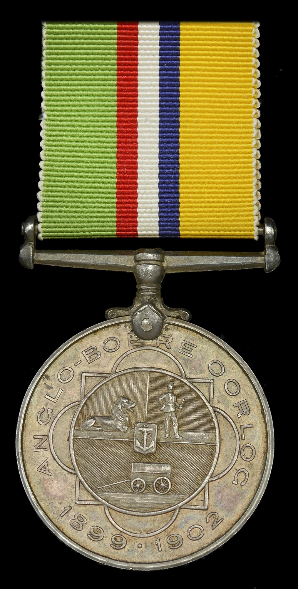 Single Campaign Medals: Anglo-Boer War Medal 1899-1902 (Burger A. J. van Rooyen.) very fine £200-£240---Andries Jacobus van Rooyen served with Ladybrand, Winburg, and Bloemhof Commandos from October 1899, and was