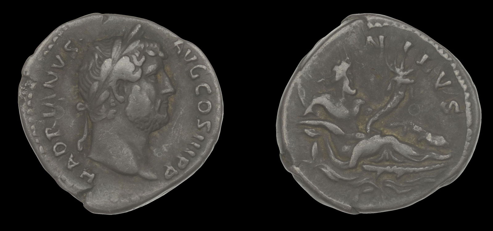 Ancient Coins from the Collection of the late Richard: Roman Imperial Coinage, Hadrian, Denarius, Rome, 130-3, laureate bust right, rev. Nilus reclining right holding cornucopia and reed, crocodile below, 3.25g (RIC 1543 [310]; RSC 991). Nearly very fine,