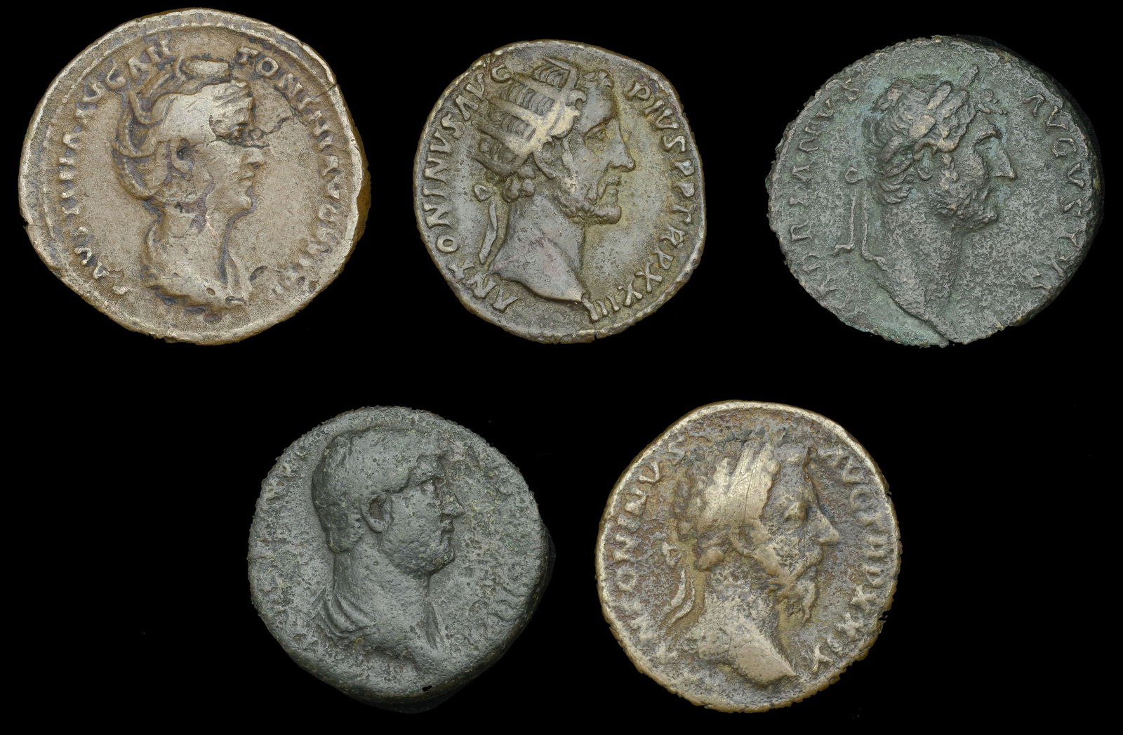 Ancient Coins from the Collection of the late Richard: Roman Imperial Coinage, Hadrian, Asses (2), both Rome, 124-7, rev. Salus standing right, feeding snake, 9.82g (RIC 881 [669c]), 130-3, rev. Ã†gyptos reclining left, holding sistrum, 10.88g (RIC 160