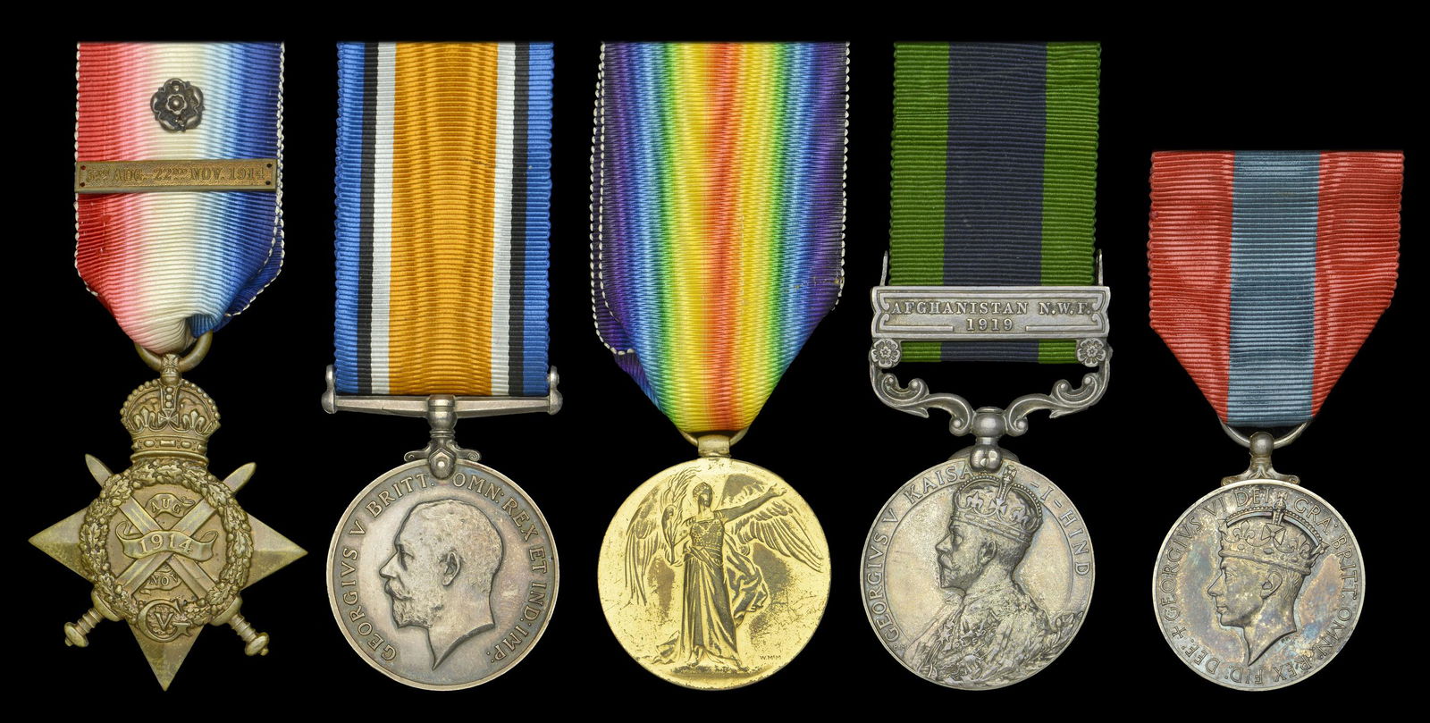 The Barry Hobbs Collection of Great War Medals: Five: Sergeant W. Bridges, 1st (The Kingâ€™s) Dragoon Guards, attached 1st Life Guards, who was present with the Life Guards at the time of their action on Zandvoorde Ridge, 30 October 19141914 S