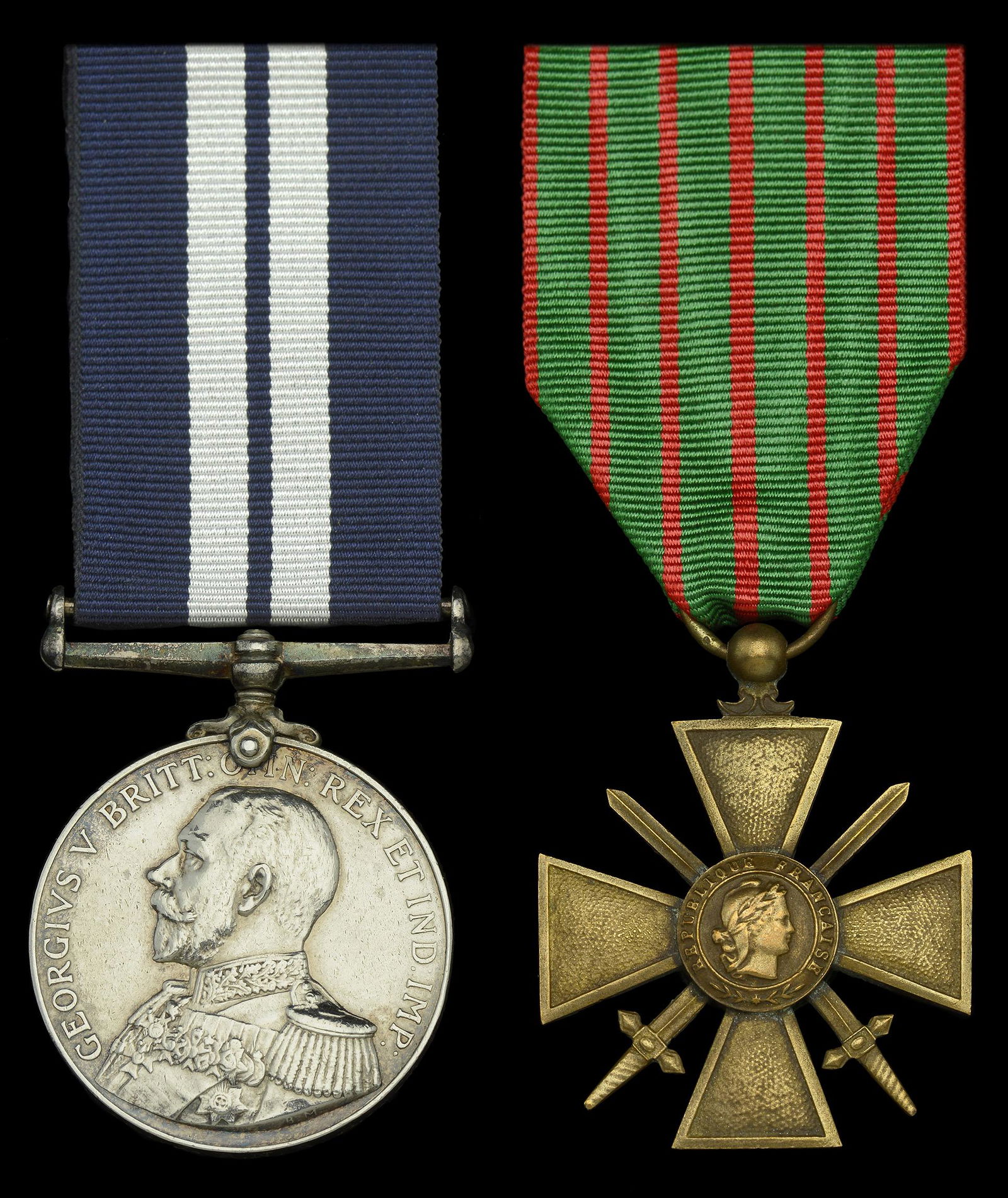 Groups and Single Decorations for Gallantry: A Great War D.S.M. pair awarded to Trimmer Christopher Pratt, Royal Naval Reserve, for services aboard H.M. Trawler Scott which was sunk by a mine in the outer Thames Estuary on 22 October 1915Disting