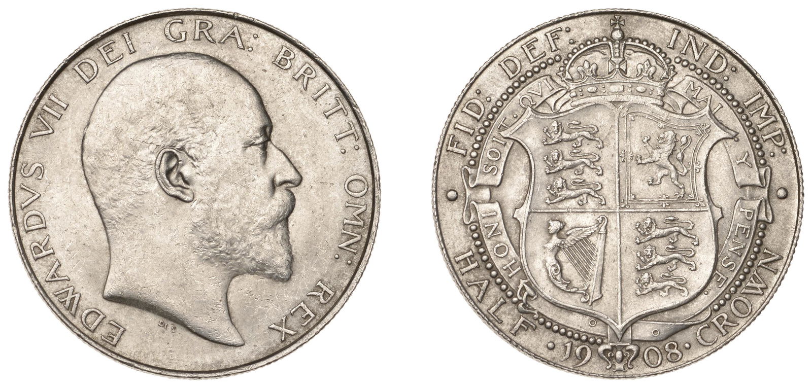The David Marshall Collection of British Coins: Edward VII (1901-1910), Halfcrown, 1908 (ESC 3574; S 3980). Surface marks, otherwise extremely fine £300-£400------For more information, additional images and to bid on this lot please go