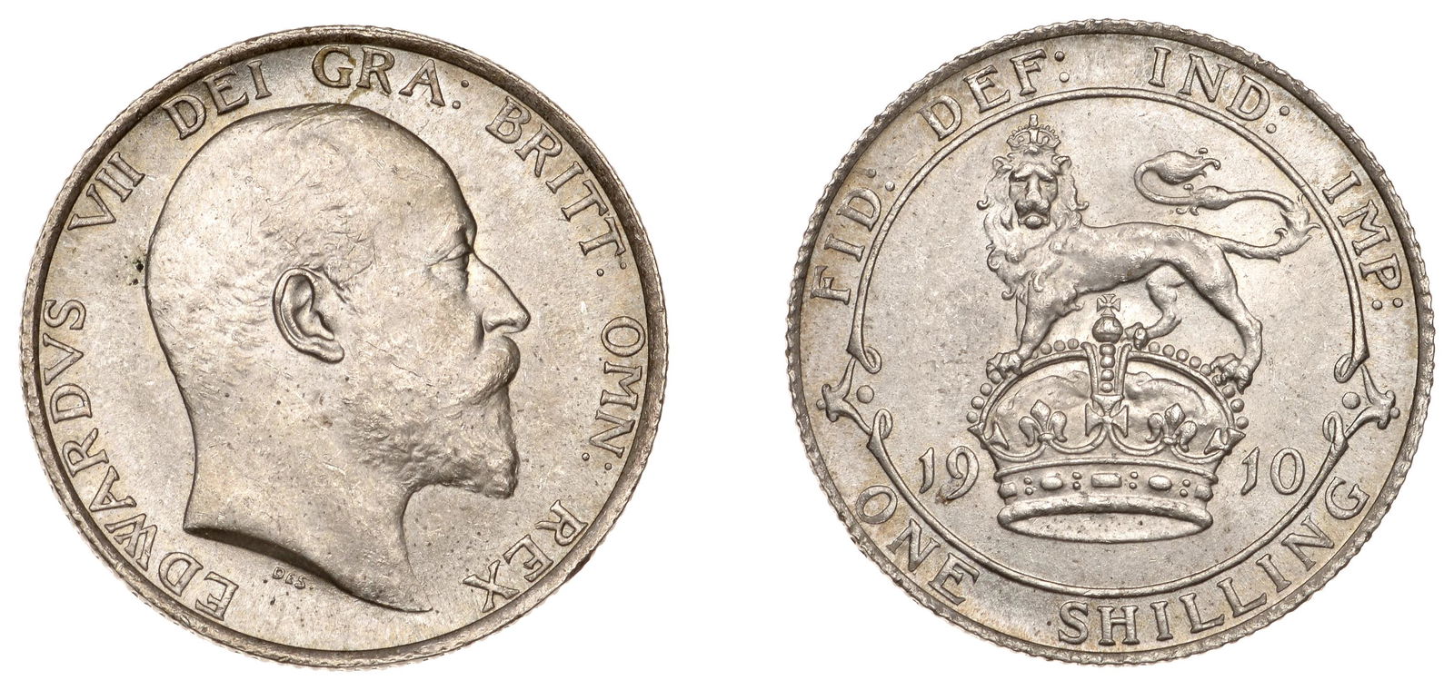 The David Marshall Collection of British Coins: Edward VII (1901-1910), Shilling, 1910 (ESC 3596; S 3982). About as struck £100-£150------For more information, additional images and to bid on this lot please go to the auctioneers websit