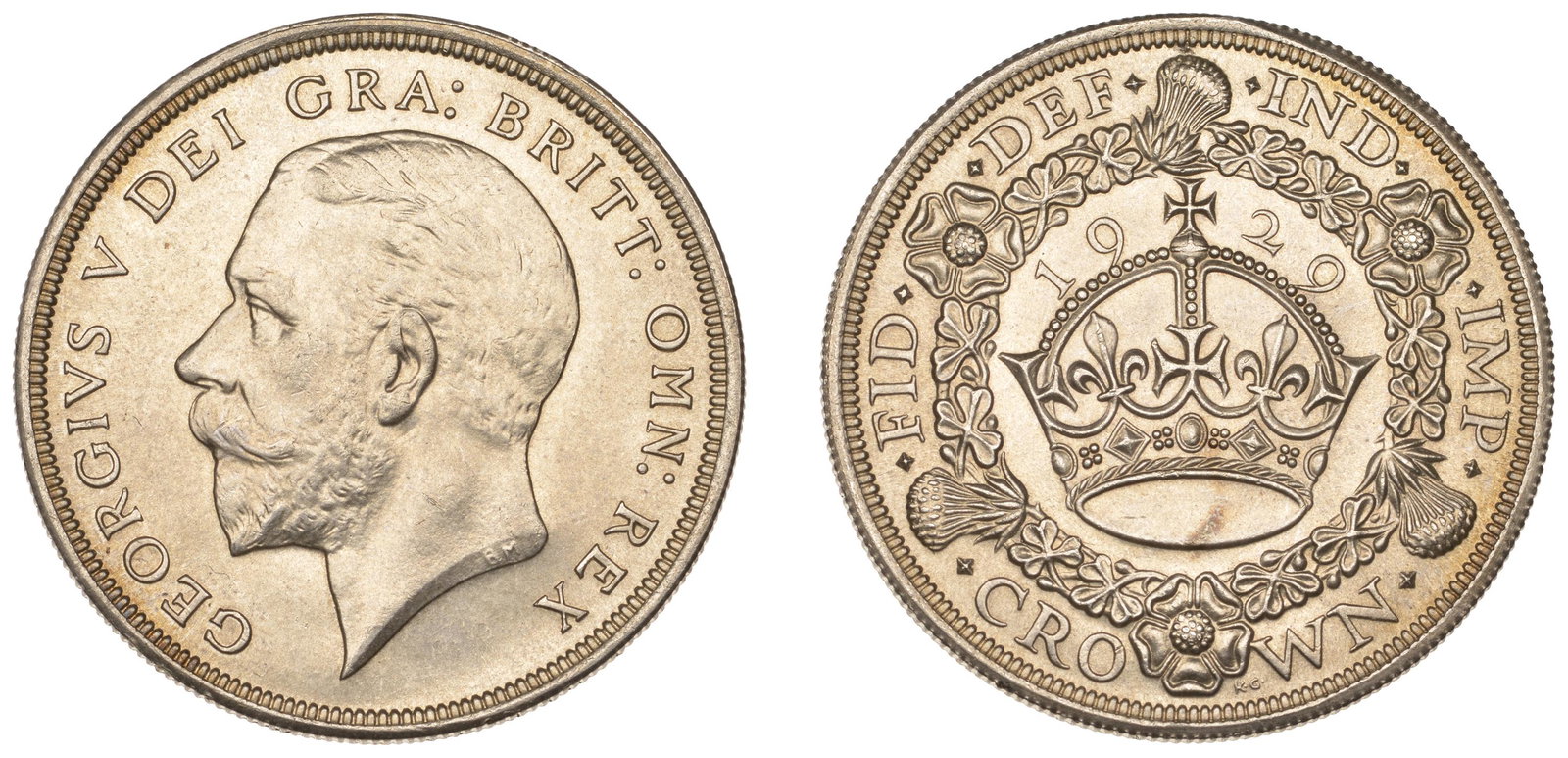 The David Marshall Collection of British Coins: George V (1910-1936), Crown, 1929 (ESC 3636; S 4036). A few small surface marks, otherwise good extremely fine £200-£260------For more information, additional images and to bid on this lot