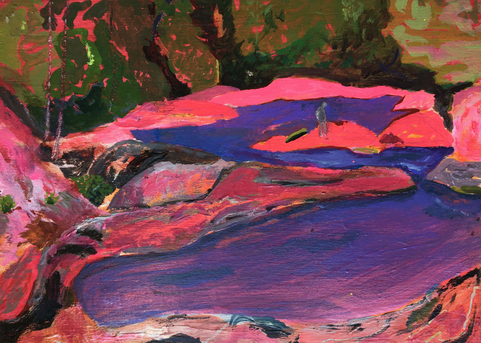 Swimming Hole (Hot Springs, NC) painting by John Paul (1 of 4)