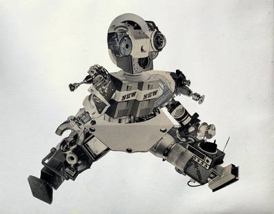 Joseph Karwacki: Robot Baby with Twin Shoulder Lazer Cannons 2020 analog collage on paper, framed 11 x 14” Bio: Joseph Karwacki is a self taught artist, born and raised in Queens, New York.“Karwacki’s works on