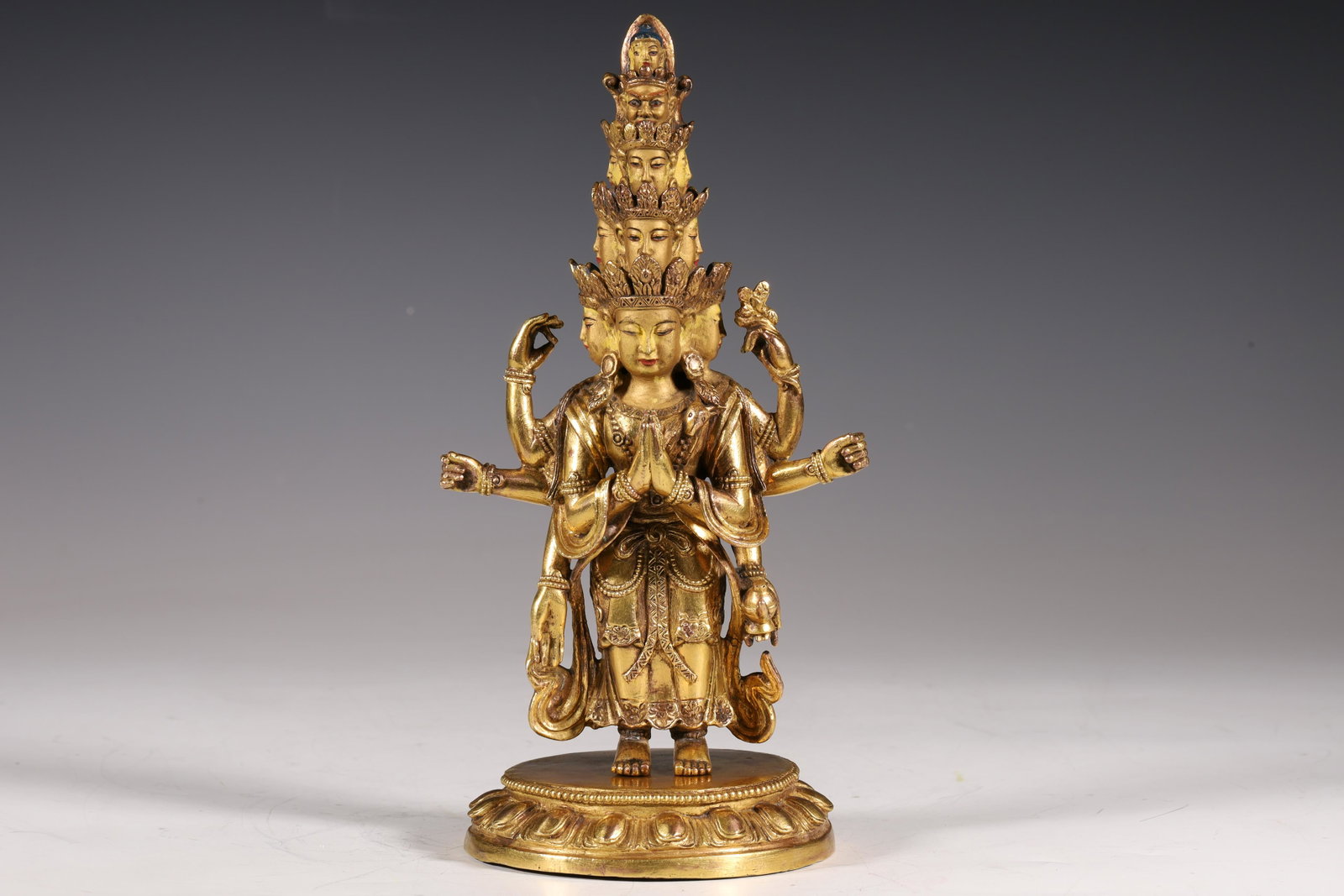 A gilt bronze avalokitesvara: A gilt bronze avalokitesvara Chinese Ming Dynasty Size:22.7cmX9.5