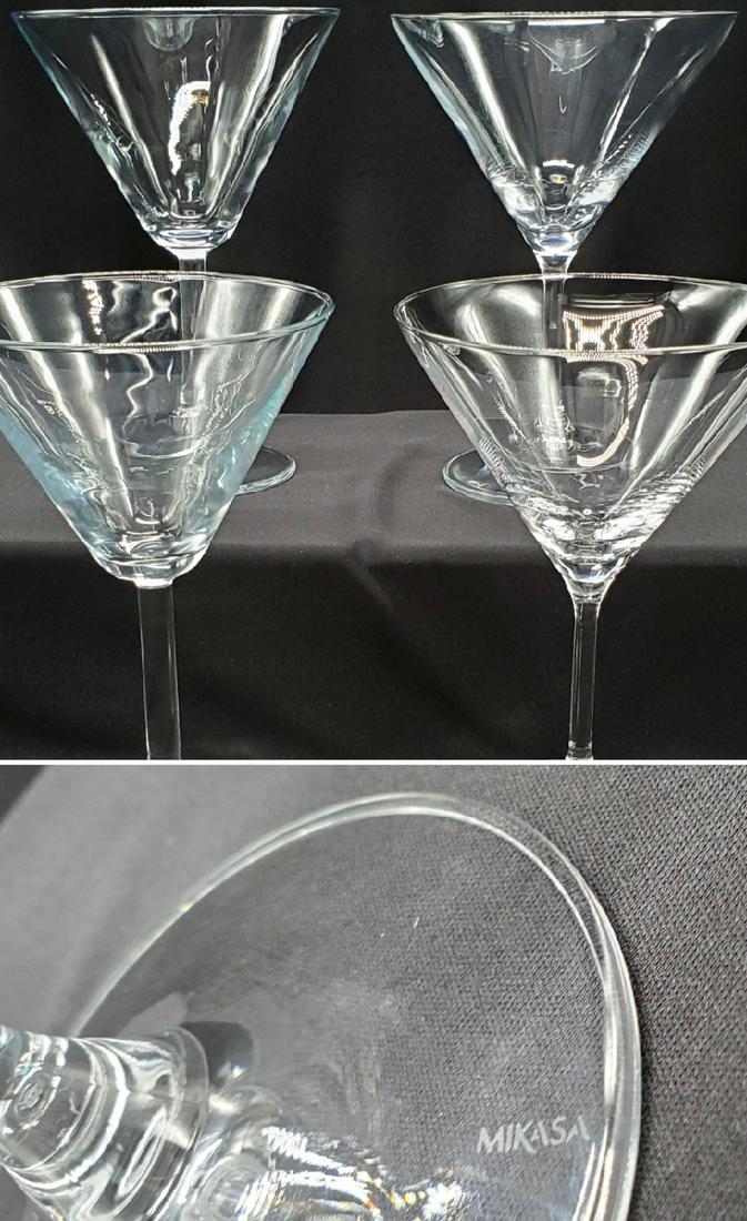 4 Mikasa Crystral Martini Glasses: 7" Martini Glasses in great condition no chips or no cracks