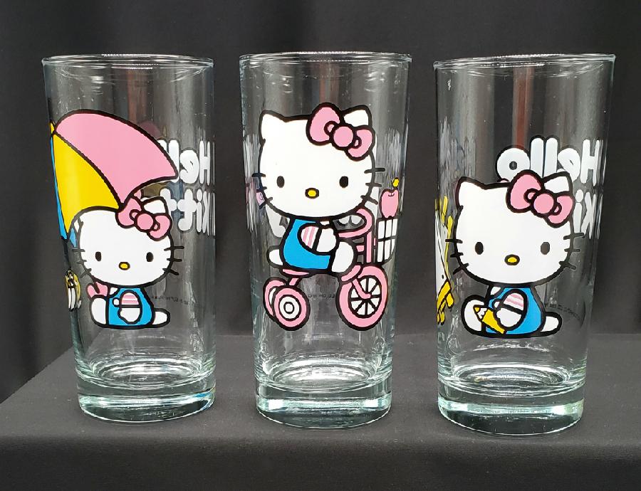 Collectable Hello Kitty Glasses: Set of 3 Hello Kitty Glasses