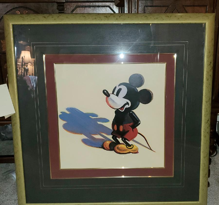 "Toy Mickey" from "The Art of Mickey" signed: Toy Mickey" from "The Art of Mickey" signed and dated, Wayne Thiebaud, was for a short time an illustration on Disney before becoming famous for his POP art realism. This is a collectable unique work