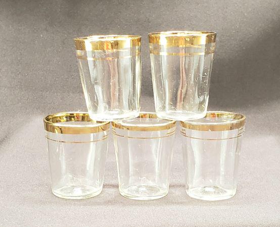Mid Century Shot Glasses: Set of 5 MCM Federal Glass Shot Glasses