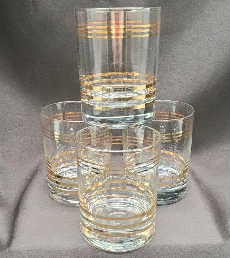 Mid Century Rocks Glasses: Set of 4 MCM Rocks Glasses