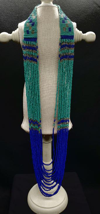 Blue Tones Multi Strand Beaded Necklace (1 of 1)