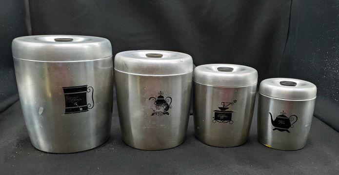 Vintage Aluminum Canister Set (1 of 2)