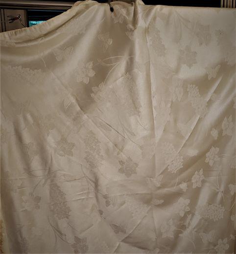 Table Cloth with Butterfly and Flowers: Table Cloth with Butterfly and flowers - needs to be cleaned water stone