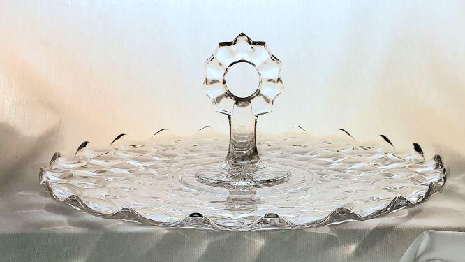 Fostoria American Clear Round Handled Serving Tray (1 of 3)