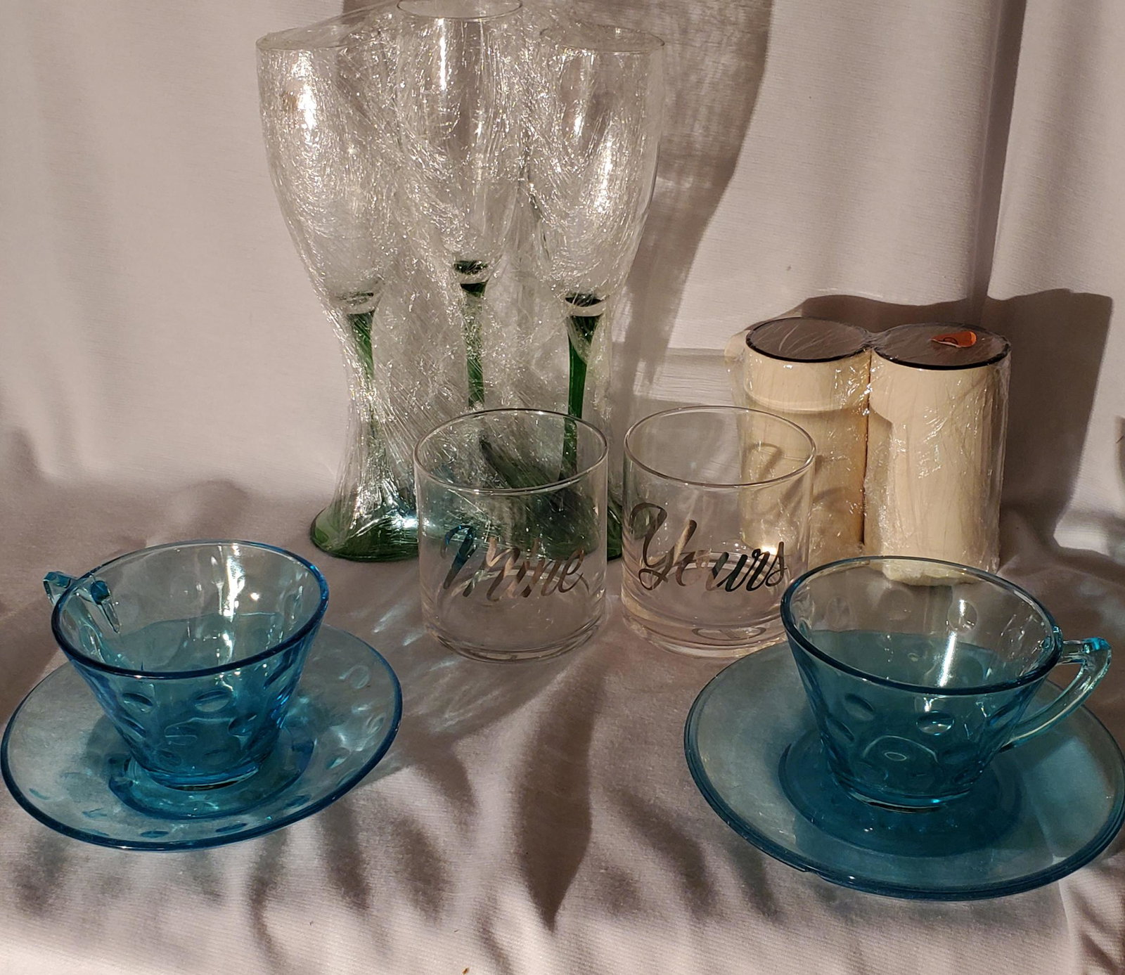 Assorted Glassware: Assorted Glassware, Champaign, wine glasses, 13