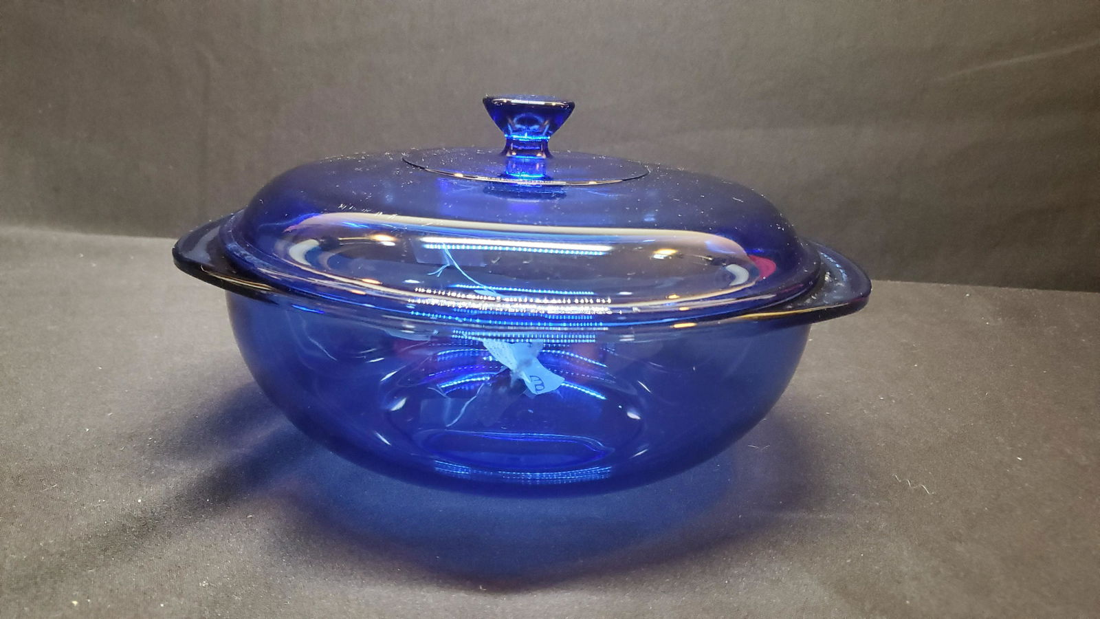 Vintage Pyrex Blue Glass bowl and Mixing bowl: Vintage Pyrex Blue Glass bowl and Mixing bowl, 2qt