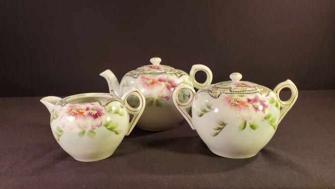 Elegant Antique Hand Painted Tea Set (1 of 9)