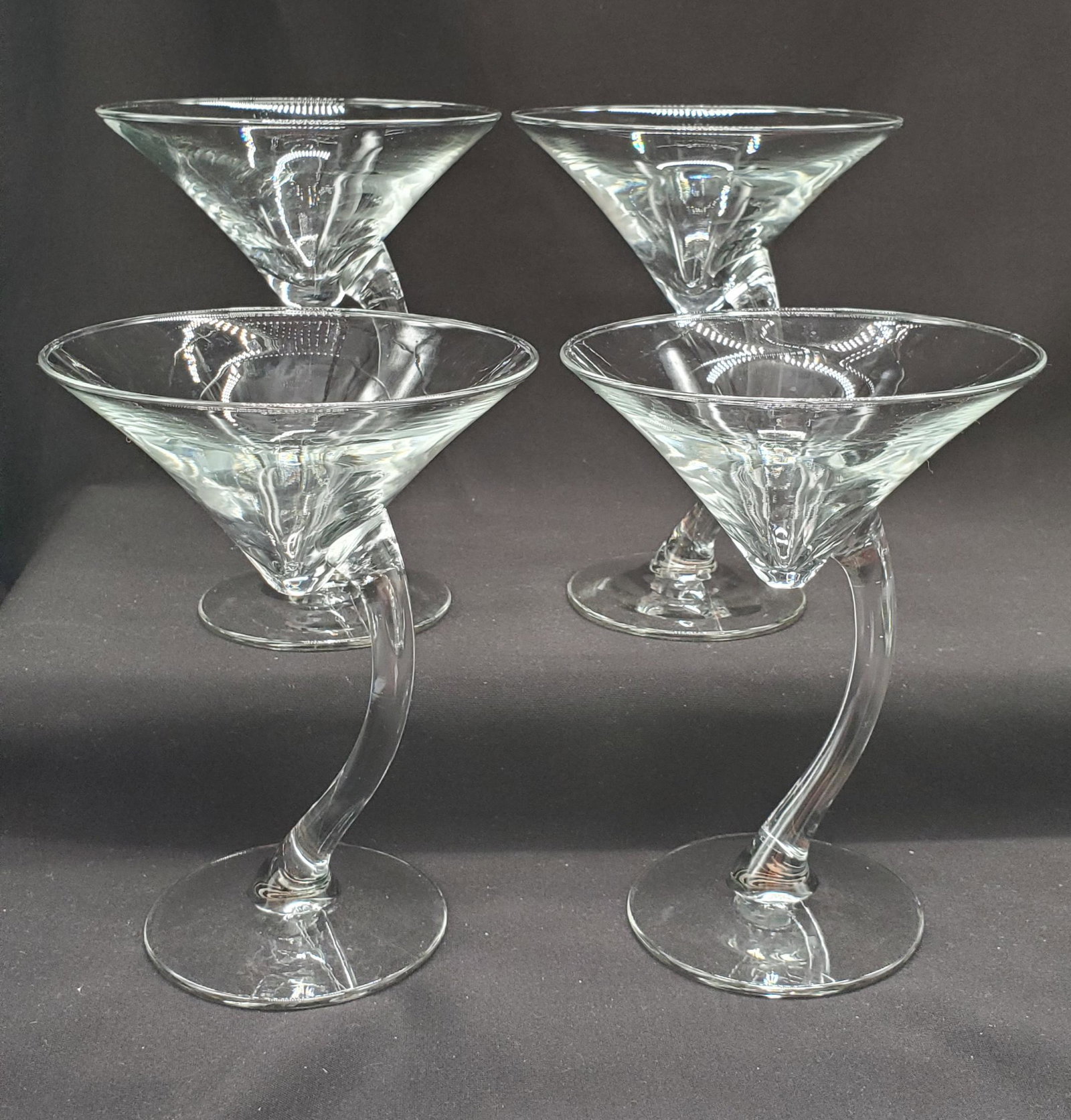 Martini Glass Set: Set of 4 Martini Glasses, 6inch tall