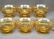 Vintage footed Amber Glass Dessert Bowls set