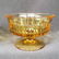Vintage footed Amber Glass Dessert Bowls set - 2