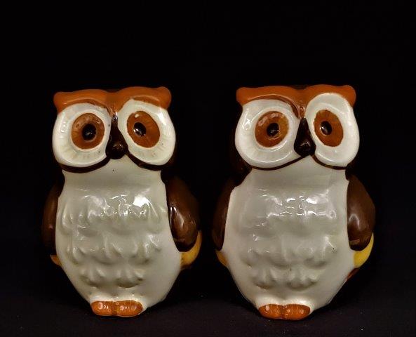 Mid Century Owl Salt and Pepper Shaker Set. (1 of 4)