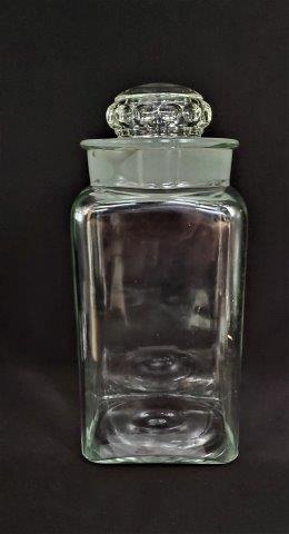 Glass Jar with lid: 11inches tall, 6 inches wide,