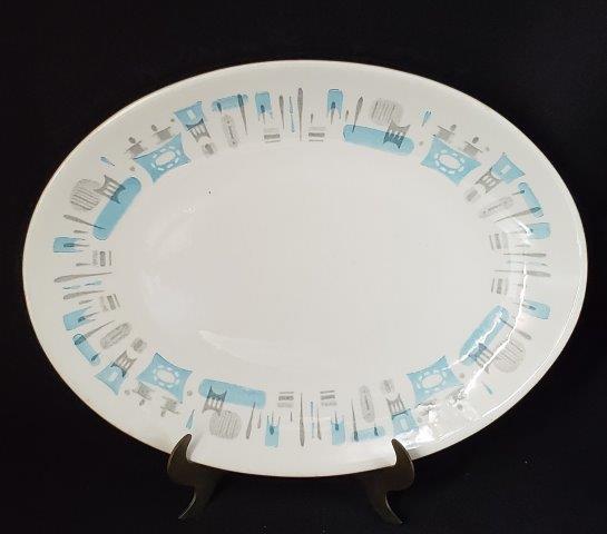 Blue Heaven 13" Oval Serving Platter (1 of 2)