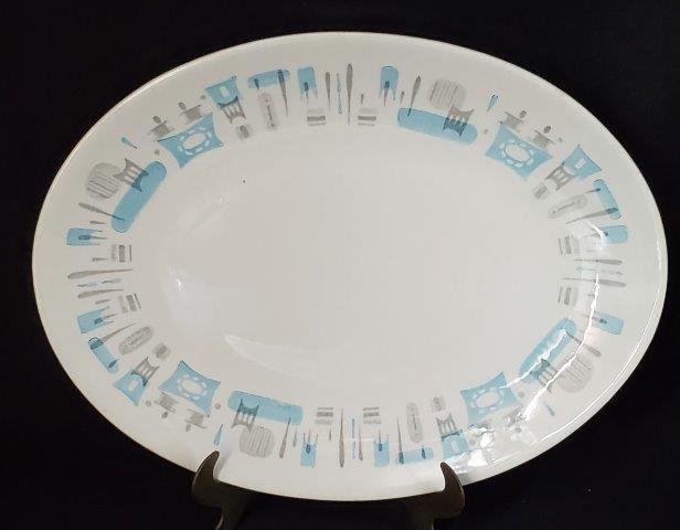 Blue Heaven 13" Oval Serving Platter (1 of 2)