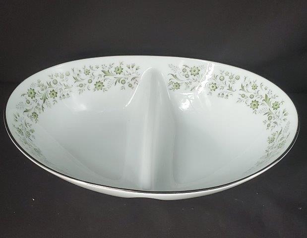 Two Compartment Dish by Noritake Wynwood: Two Compartment Dish by Noritake Wynwood