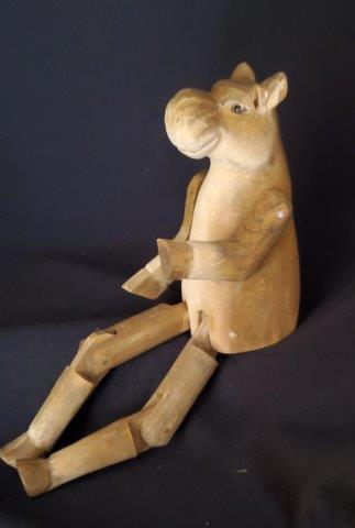 Wooden Sitting Moose (1 of 2)