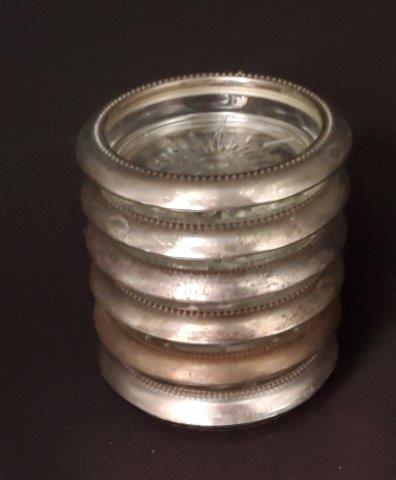 Vintage Glass/Crystral? Coasters set of 6 (1 of 1)