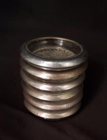 Vintage Glass/Crystral? Coasters set of 6 (1 of 1)