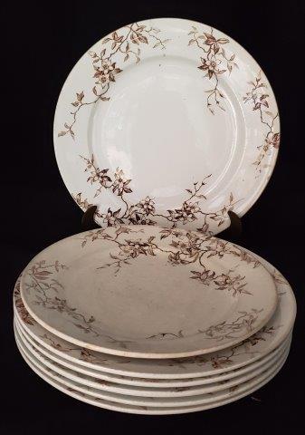 Albany By Emery, FJ Plates: 6 - 9.5" Dinner Plates and 1 - 8.5" Salad Plates
