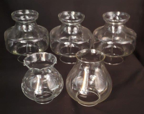 Glass Chimmey Lamp Shades - Total of 5 pieces (1 of 1)