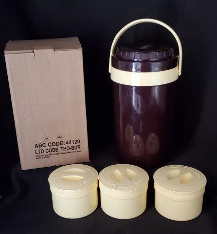 Three Compartment 2 Liter Insulated Food Thermos (1 of 3)