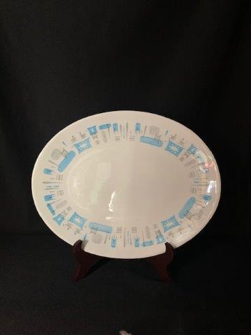 Atomic Blue Heaven Oval Serving Platter (1 of 2) (1 of 1)