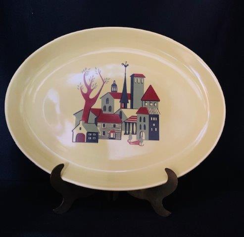 Mid century Iroquois Chartreuse Serving Dish (1 of 3)