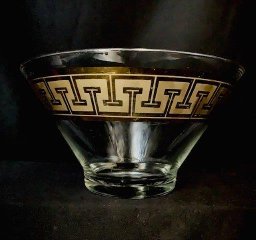Vintage Serving Bowl with Greek Key by Anchor Hocking (1 of 3)