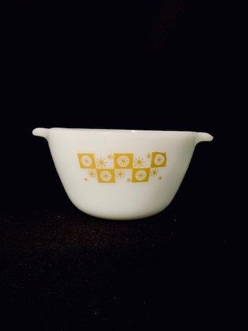 Antique Handled Milk Glass Mixing Bowl (1 of 2)