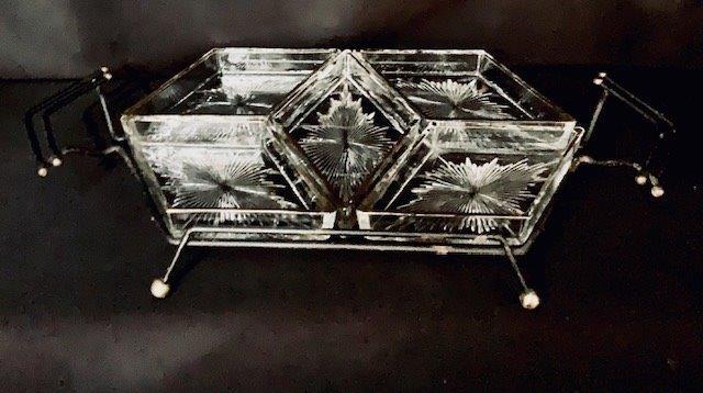 Mid Century Serving Tray/Caddy (1 of 2)
