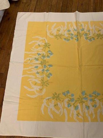 Vintage Mid Century Cotton Table Cloth (1 of 1)