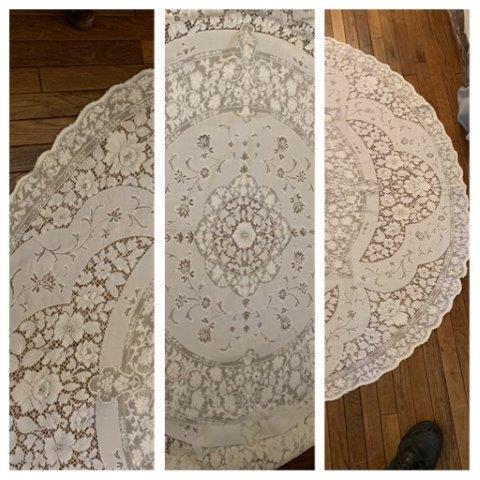 Vintage Round Lace Table Cloth (1 of 4)